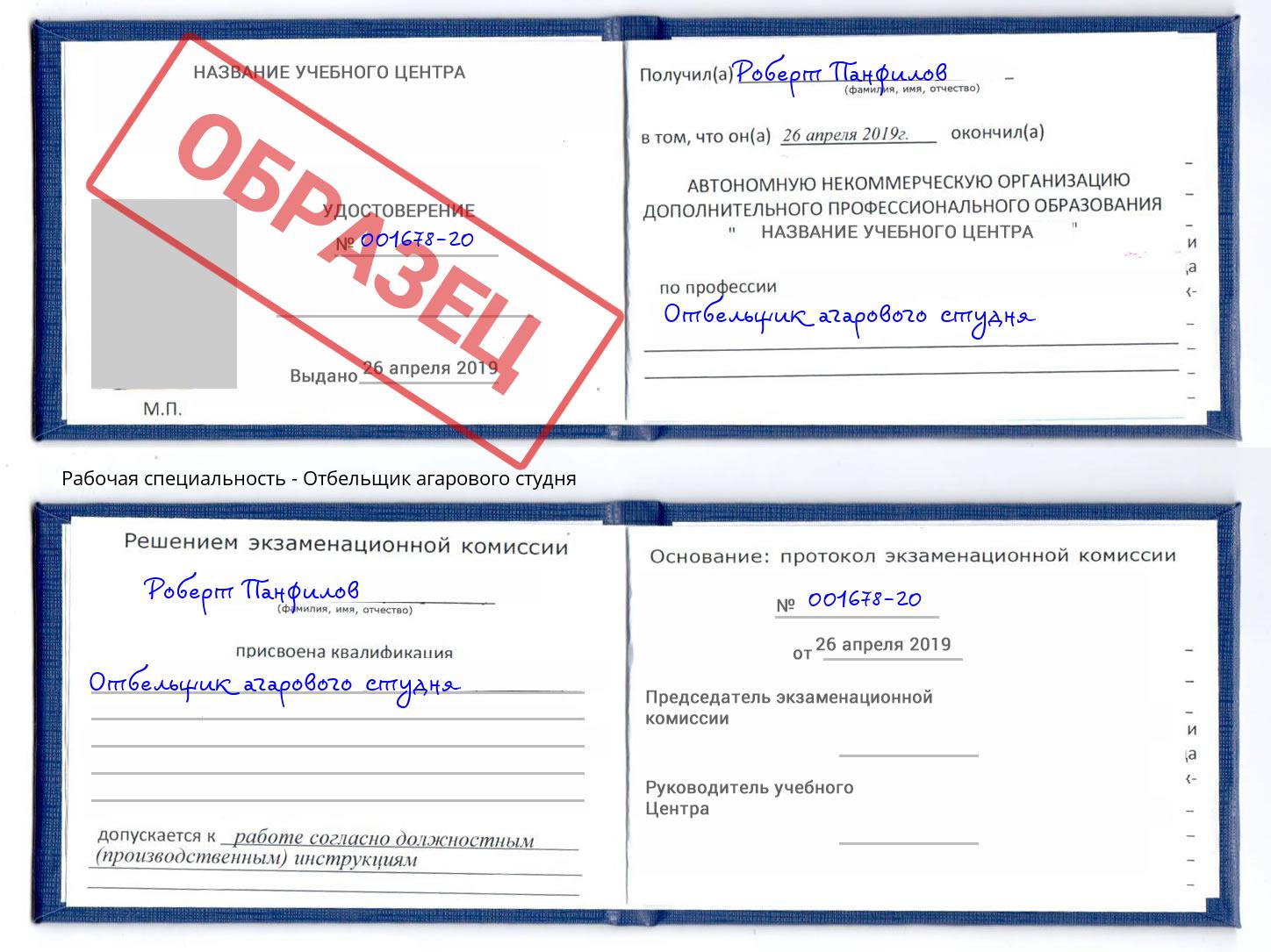 Отбельщик агарового студня Куйбышев